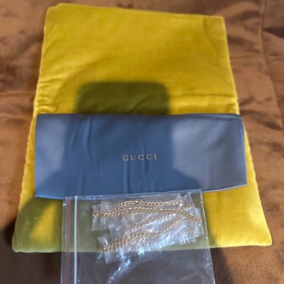 Gucci Sunglasses Limited Edition Yellow Velvet X-Large Sunglass Case Pouch - Picture 1 of 7